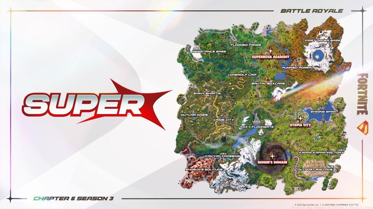 Chapter 6 Season 3: Super map and new named locations