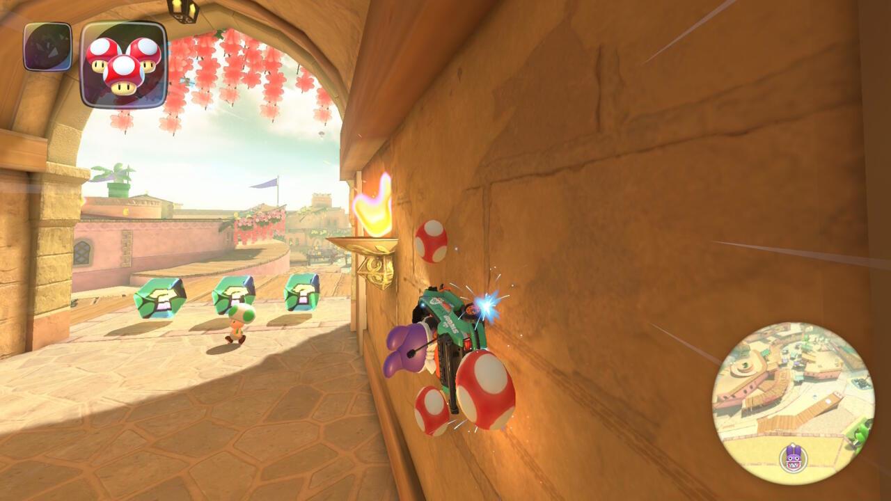 Jump near a wall to stick to it with a wallride.