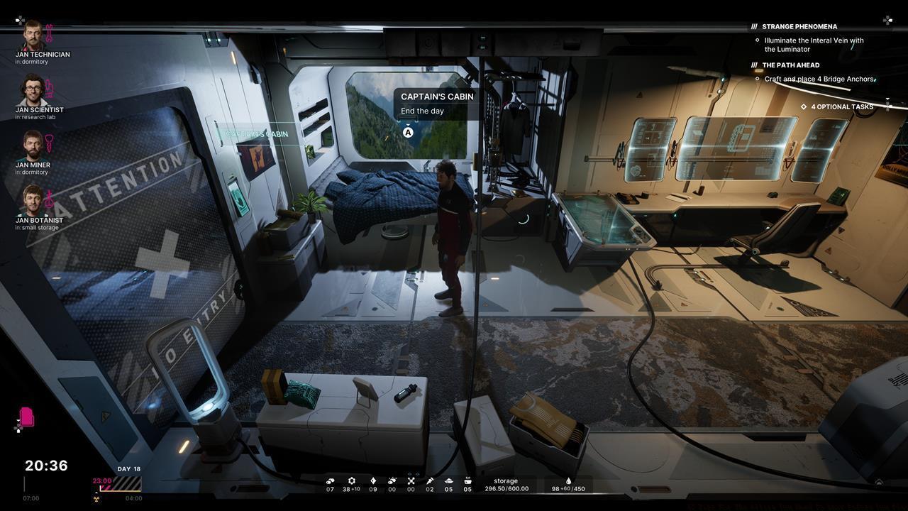 Strategic resource gathering requires planning around time constraints and radiation patterns