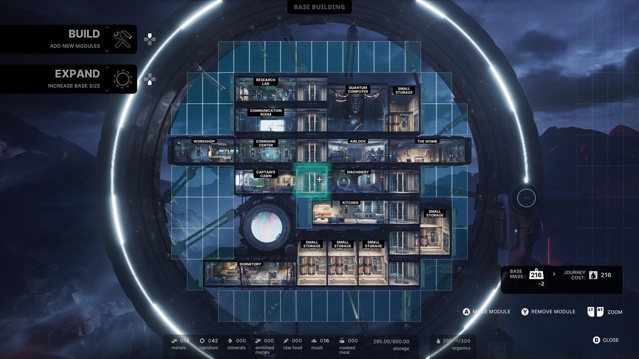 Strategic base expansion requires balancing living quarters, workspaces, and resource storage