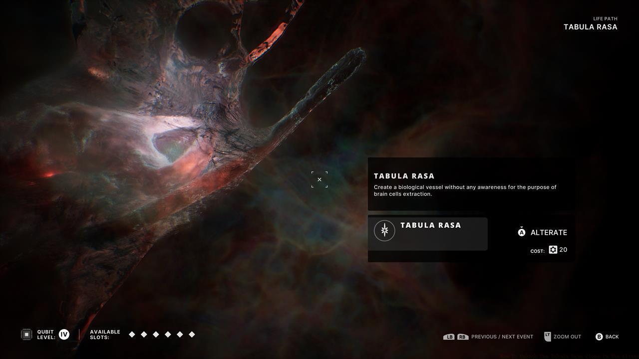 The Tabula Rasa alterate option should appear in the Quantum Computer.