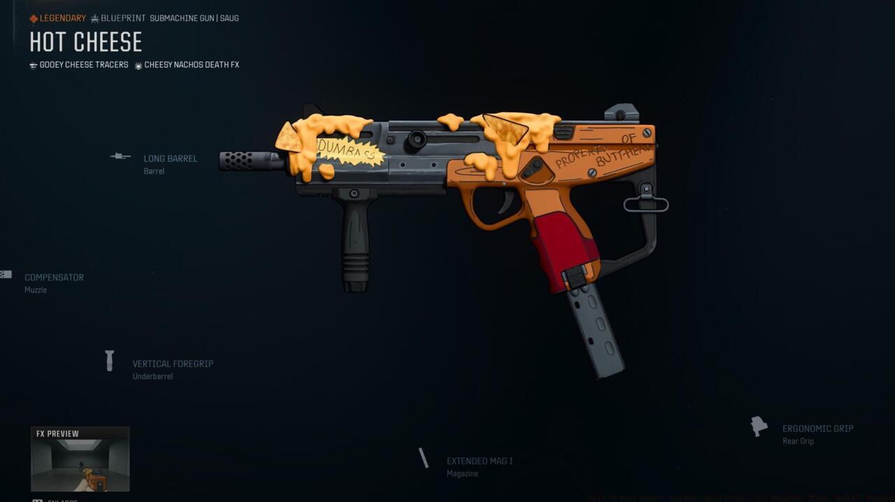 Hot Cheese - Saug weapon blueprint