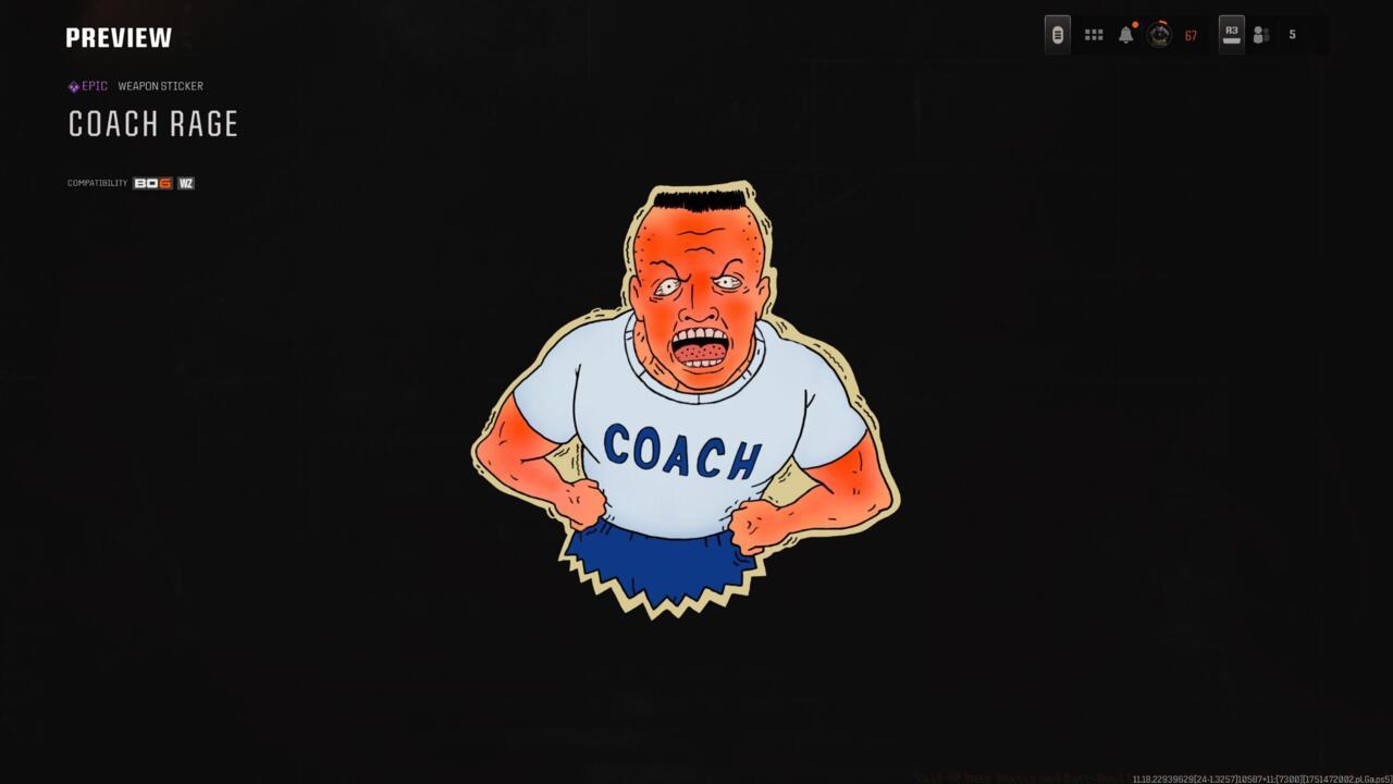 Coach Rage - Sticker