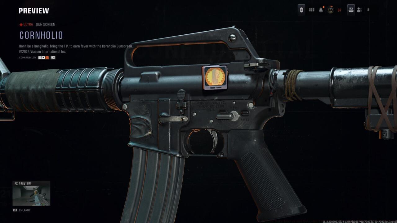 Cornholio - Gun Screen