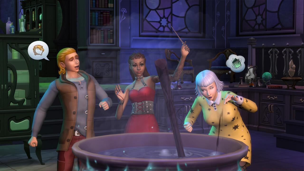The magic cauldron can help your Sim become an ancient, immortal wizard.
