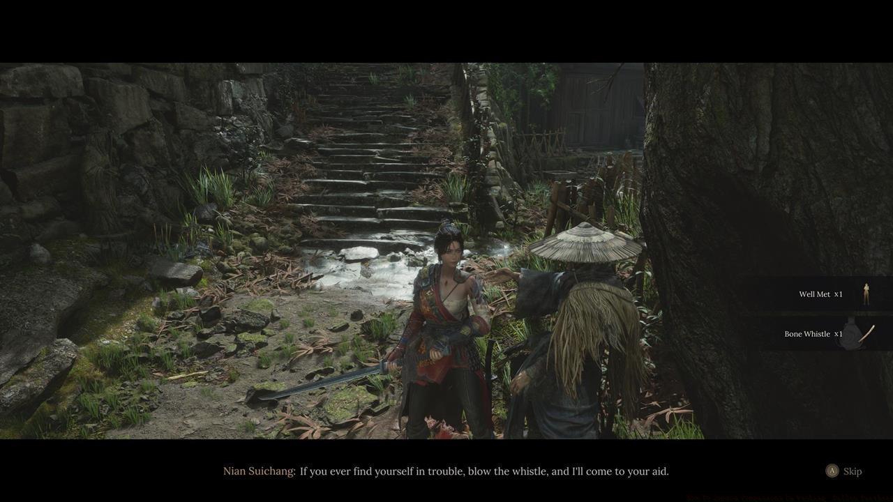 Nian Suichang hands you a Bone Whistle item.