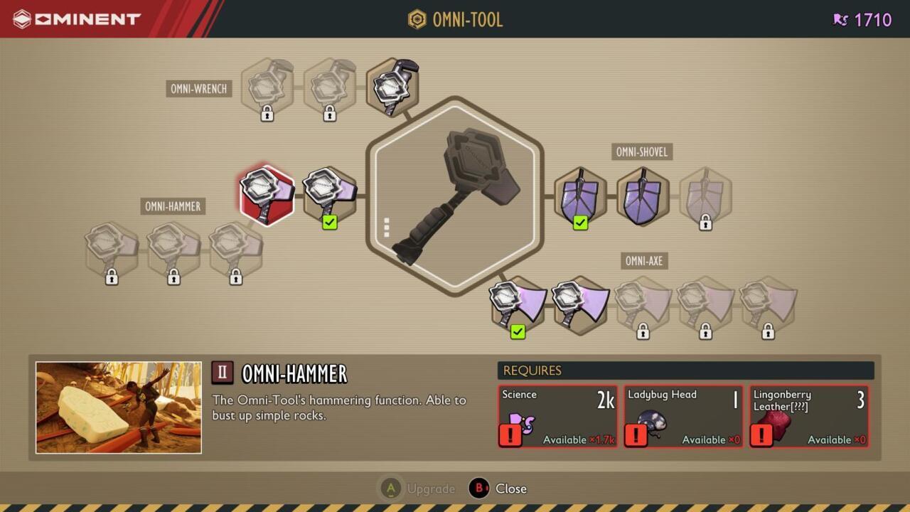 Upgrade Omni-Tool fast