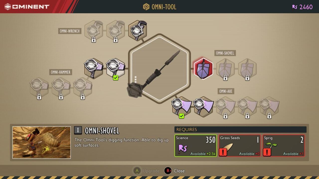 Omni-Shovel requirements