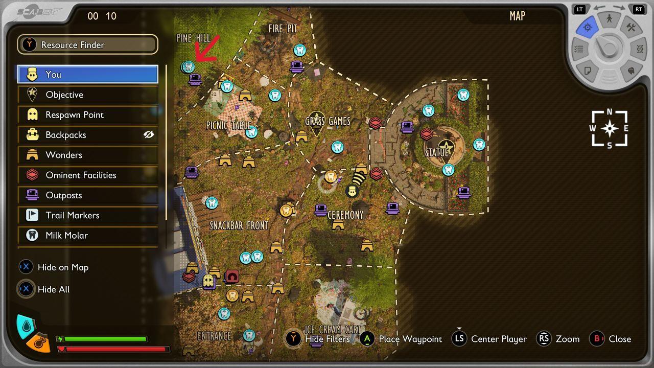 Red arrow marks the O.R.C. Pine Hill location