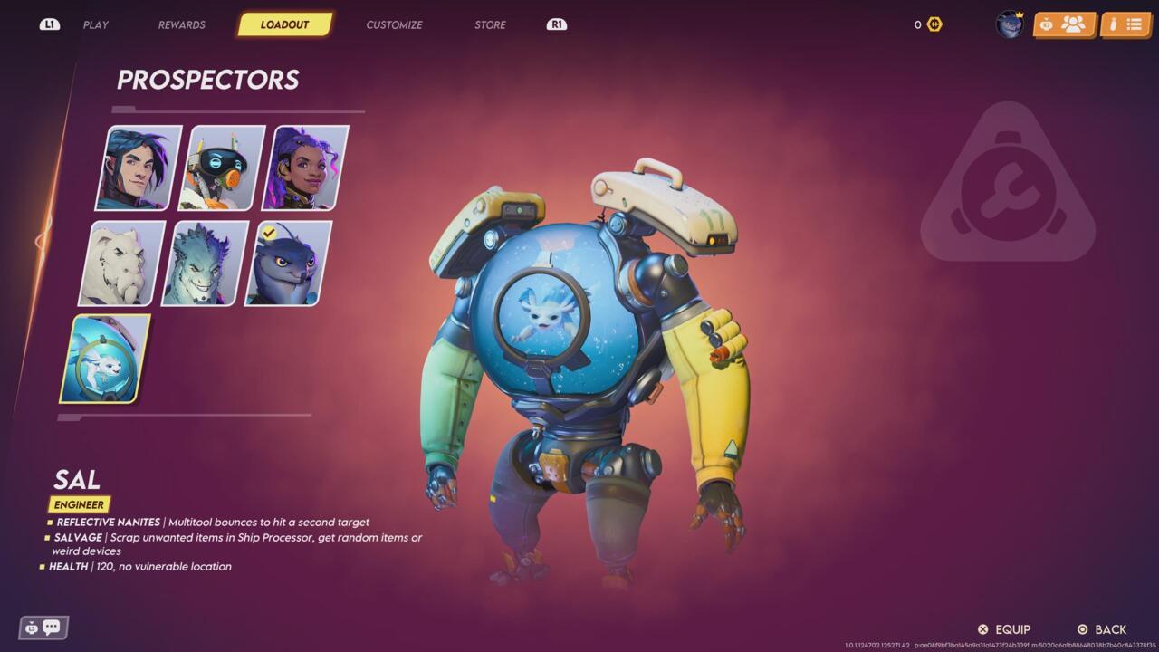 Pick the Prospector that best fits your playstyle