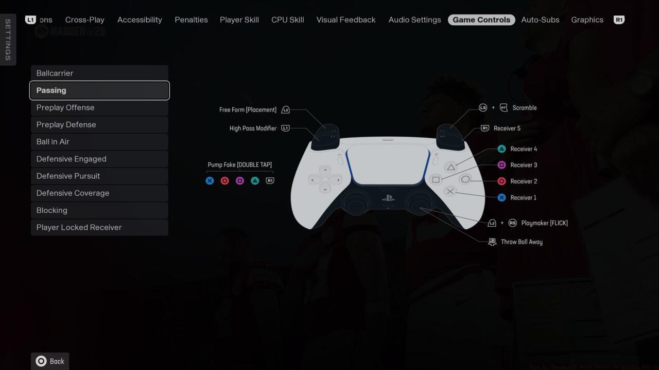 All of the passing controls in Madden 26