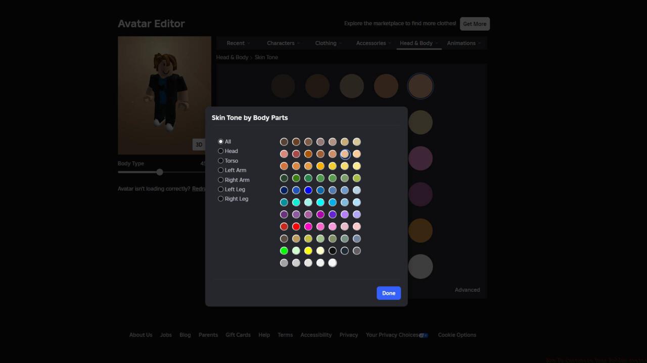 You can change the skin color of your avatar to whatever hue you wish.