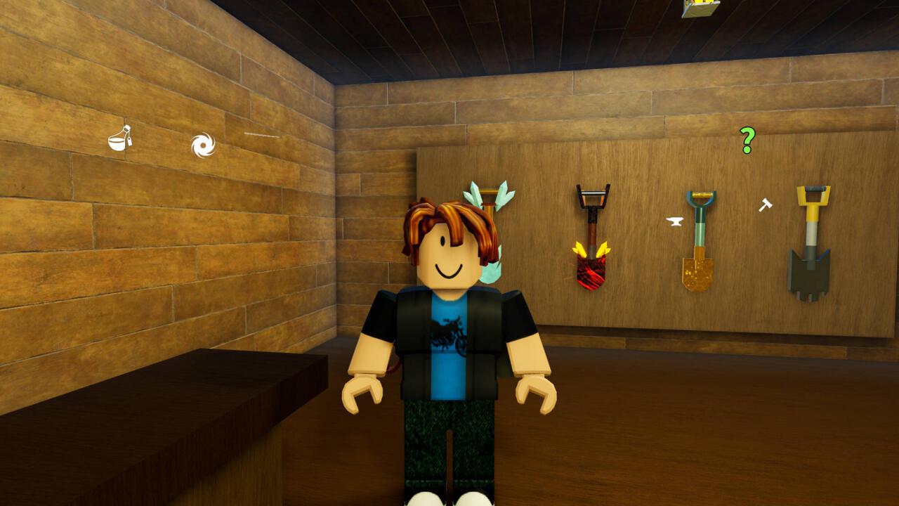 Hanging on the wall are a bunch of shovels, and yet the one you need looks the least practical.