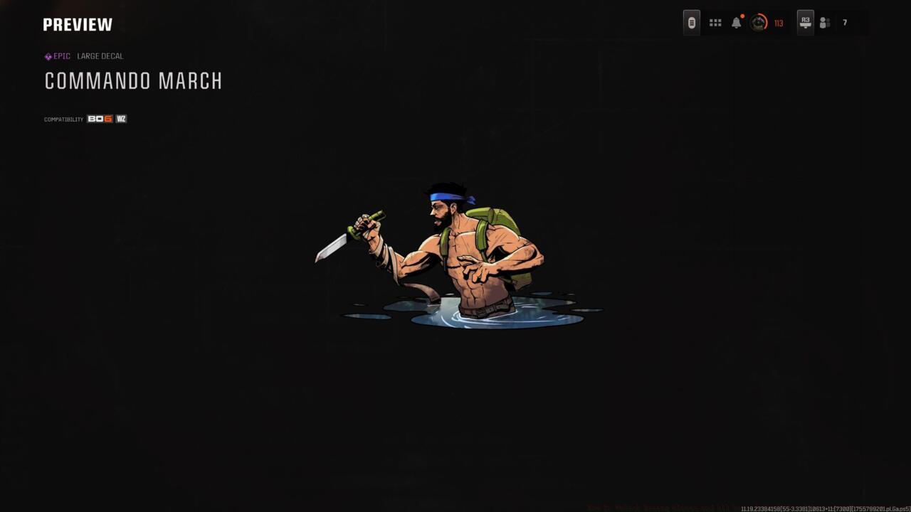 Commando March - Large decal