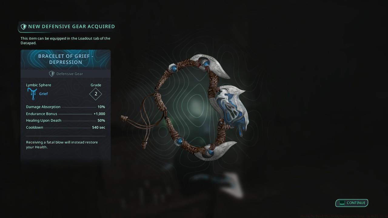 Bracelet of Grief - Depression