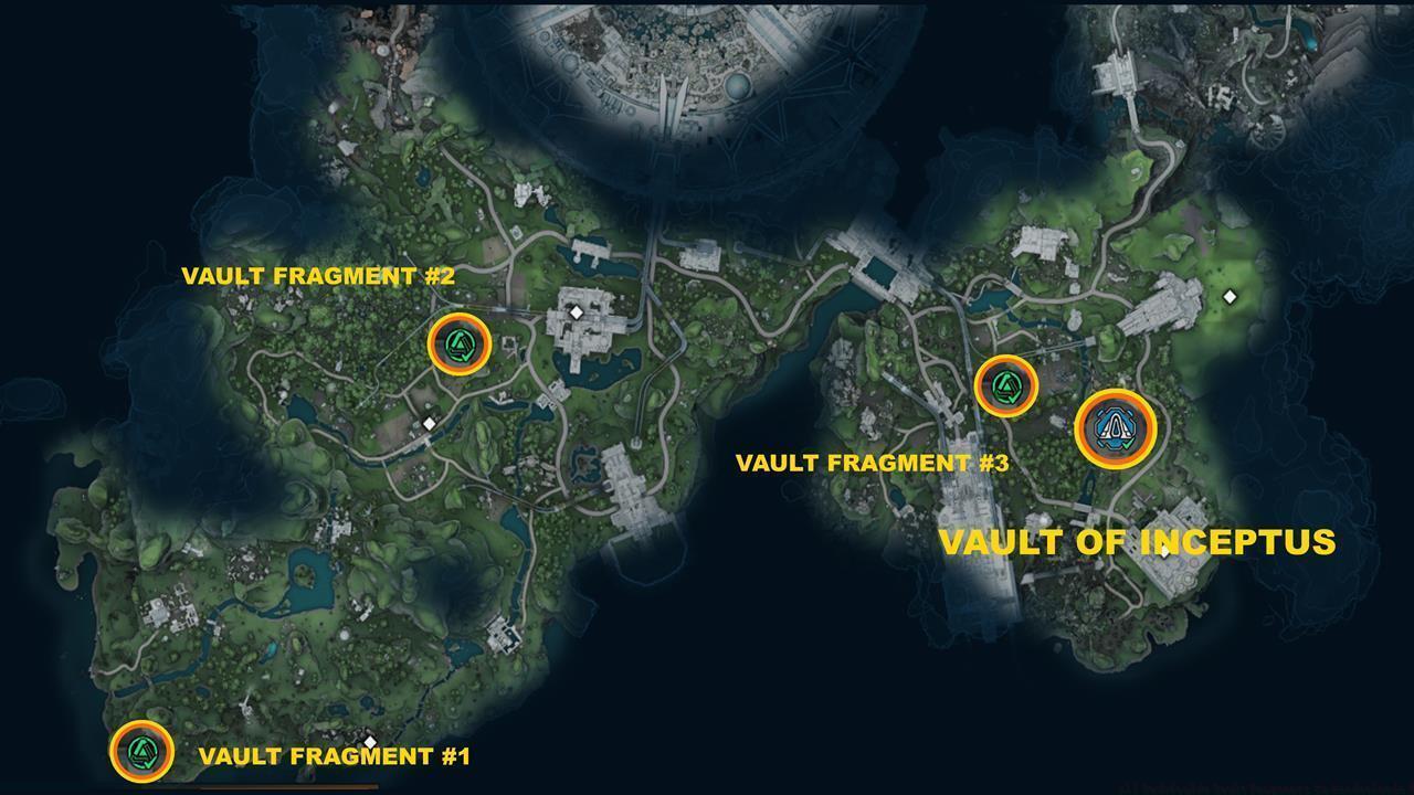 Fadefields map: Vault Key Fragments