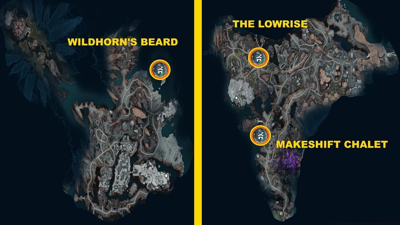 Carcadia Burn map: Safehouse locations
