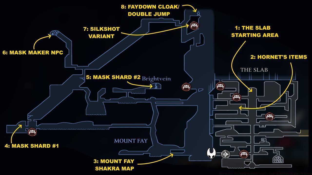 The Slabs and Mount Fay map