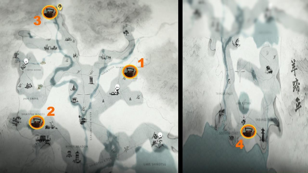 Yotei Grasslands Hot Springs map