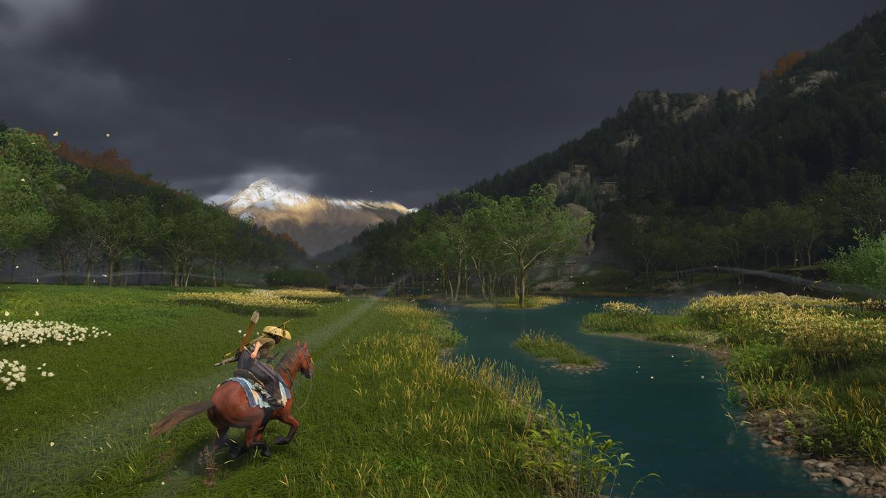 Yotei Grasslands Sumi-e Painting location #2: Mount Yotei Sumi-e