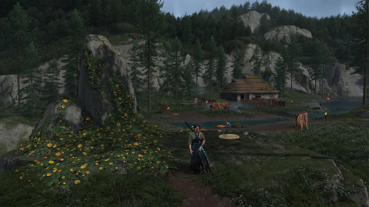 Nayoro Wilds Sumi-e Painting location #2: Drying Bark Sumi-e