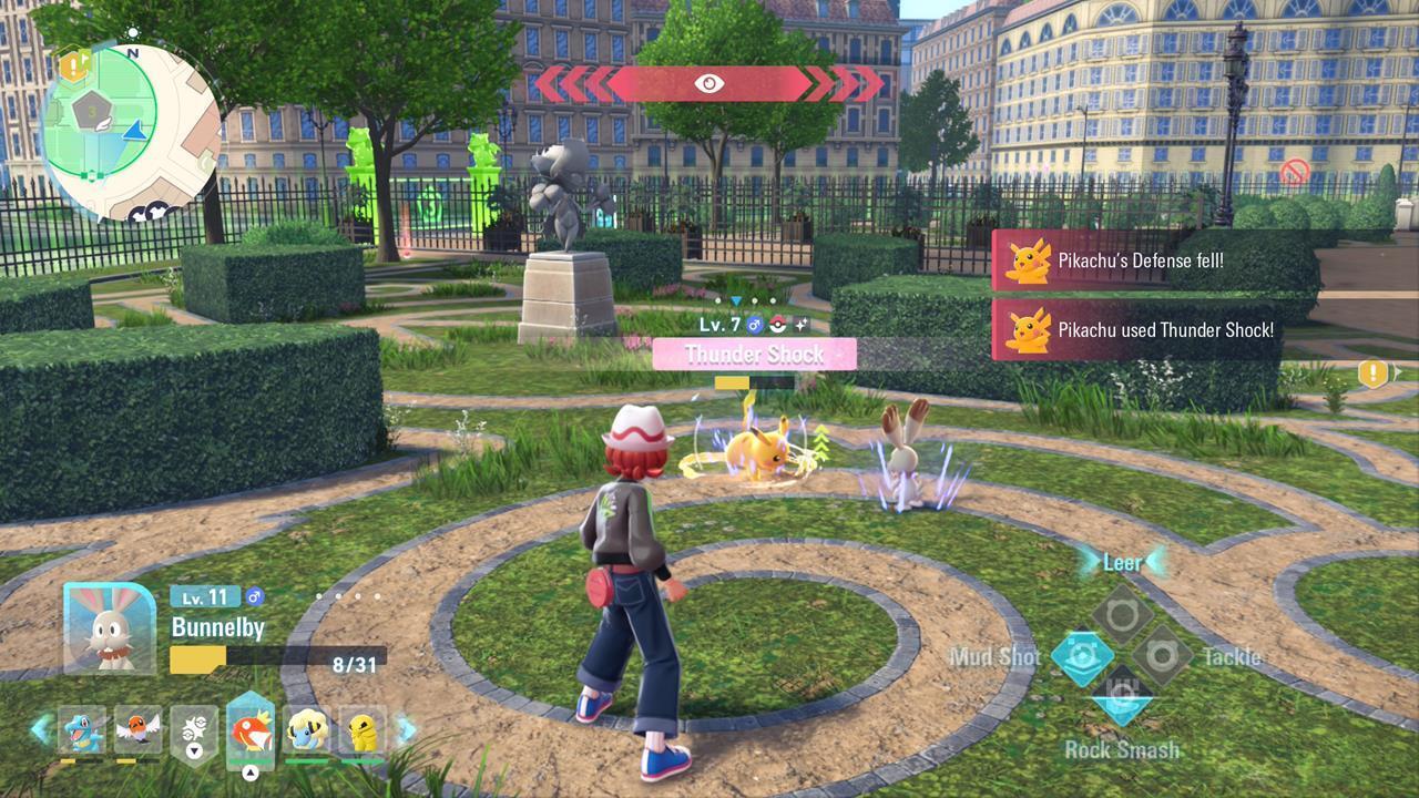 The Pikachu in Wild Zone 3 are roughly level 6 to 8.