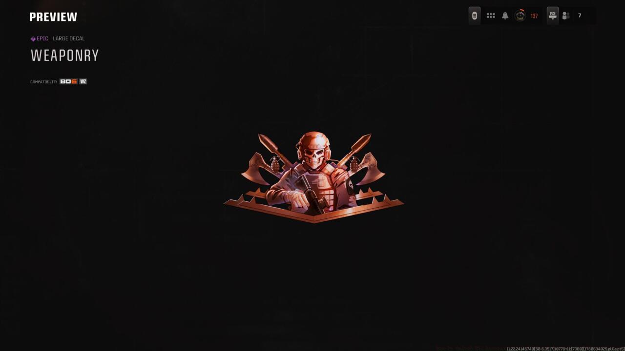 Weaponry - Large decal