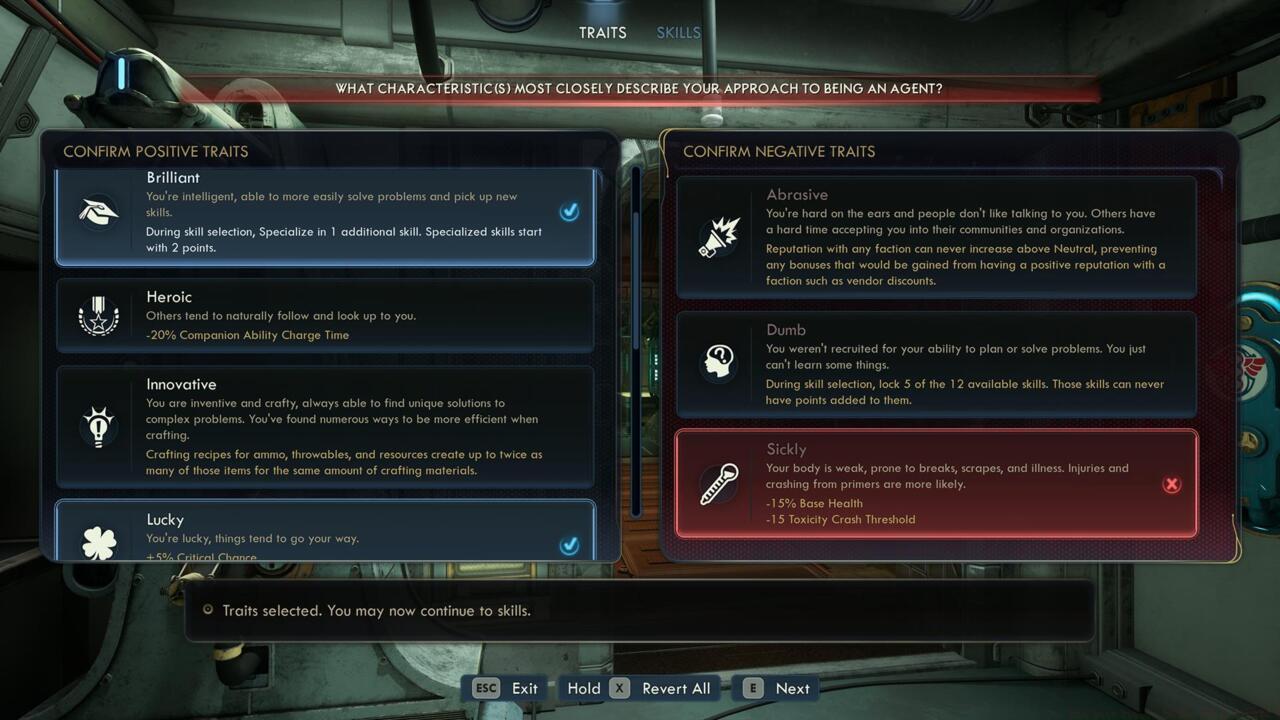 List of negative traits