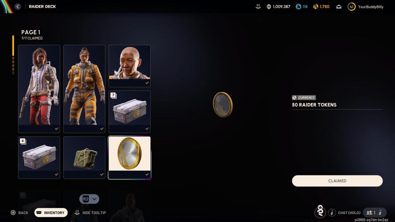 Raider Tokens x50