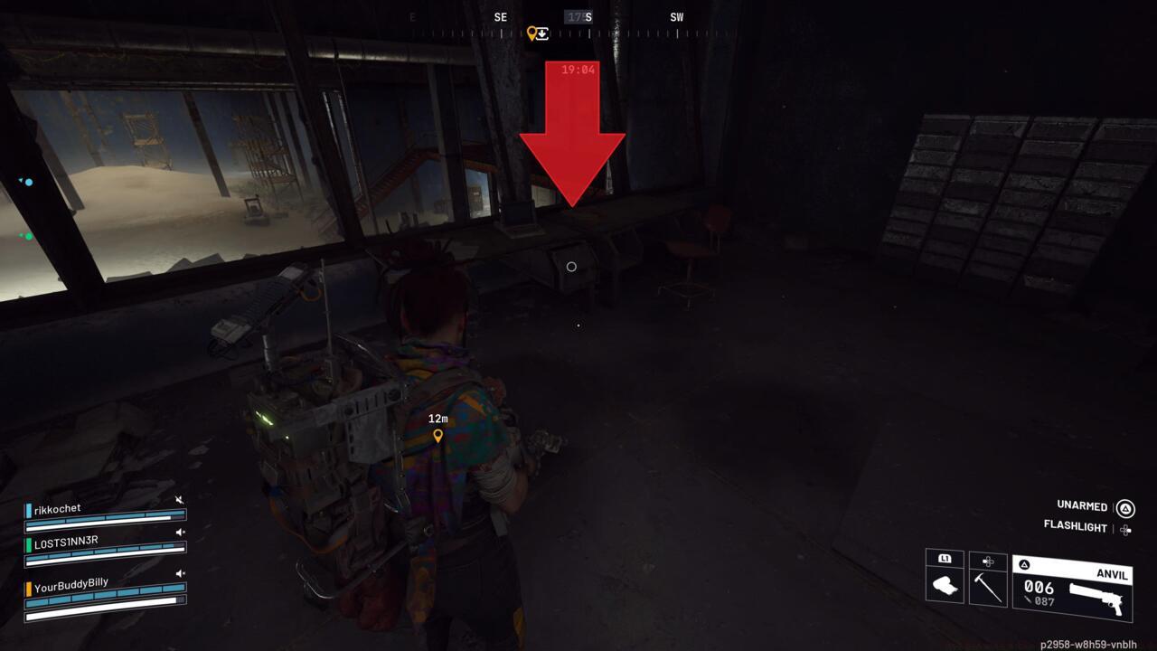 Look for the shipping notes on a desk upstairs.