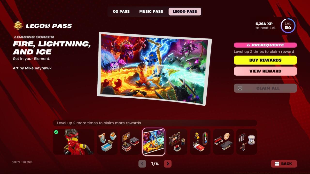 Loading Screen: Fire, Lightning, and Ice