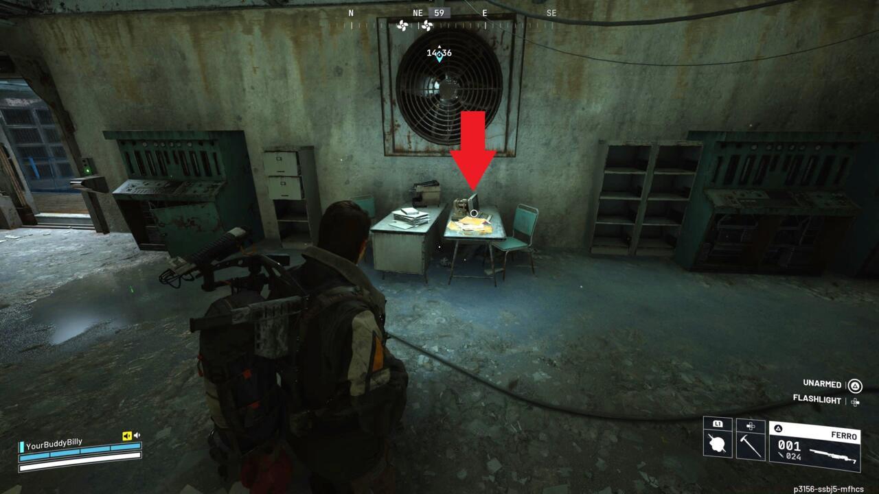 Take a photograph of the blueprints to complete the quest.