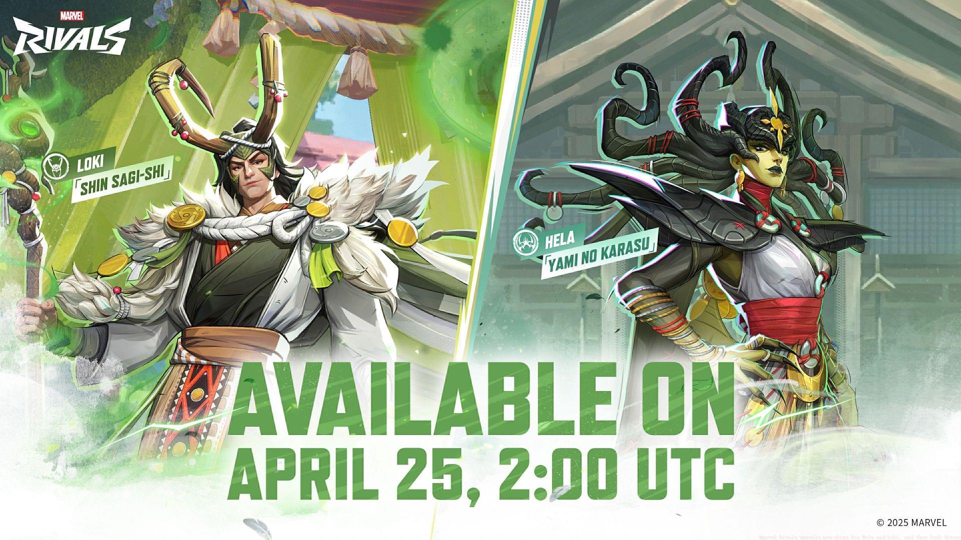 New skins are arriving in Marvel Rivals for Hela and Loki (Image via NetEase Games)