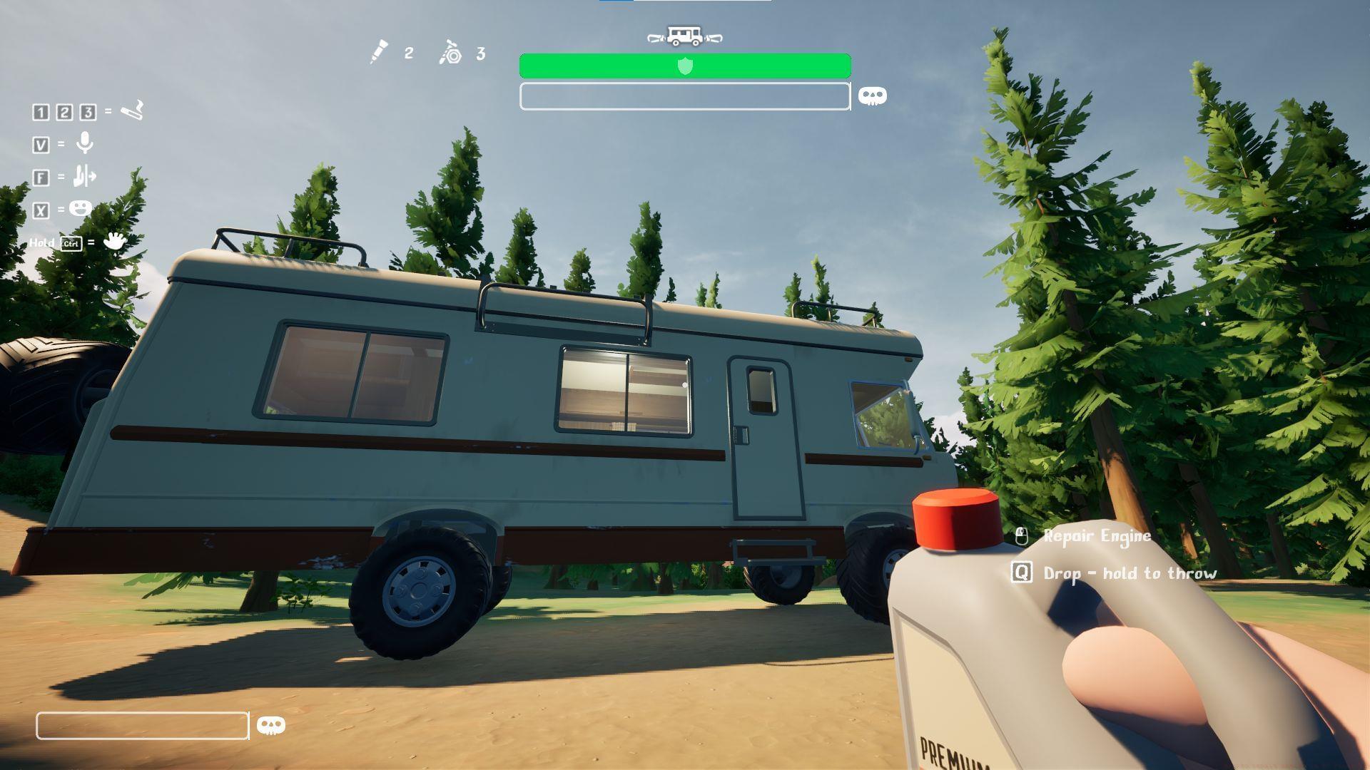 Player holding the Motor Oil in RV There Yet