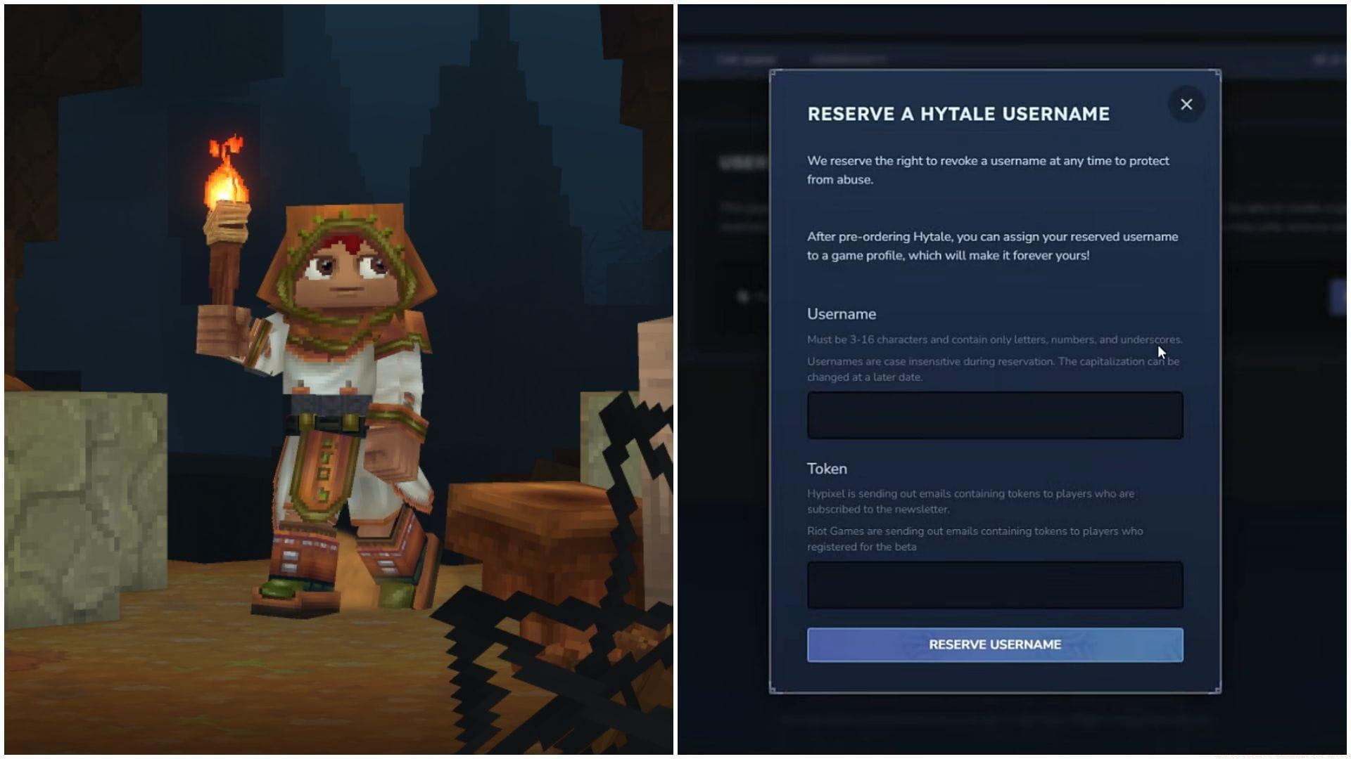 Players can now reserve their usernames for Hytale (Image via Hypixel Studios)
