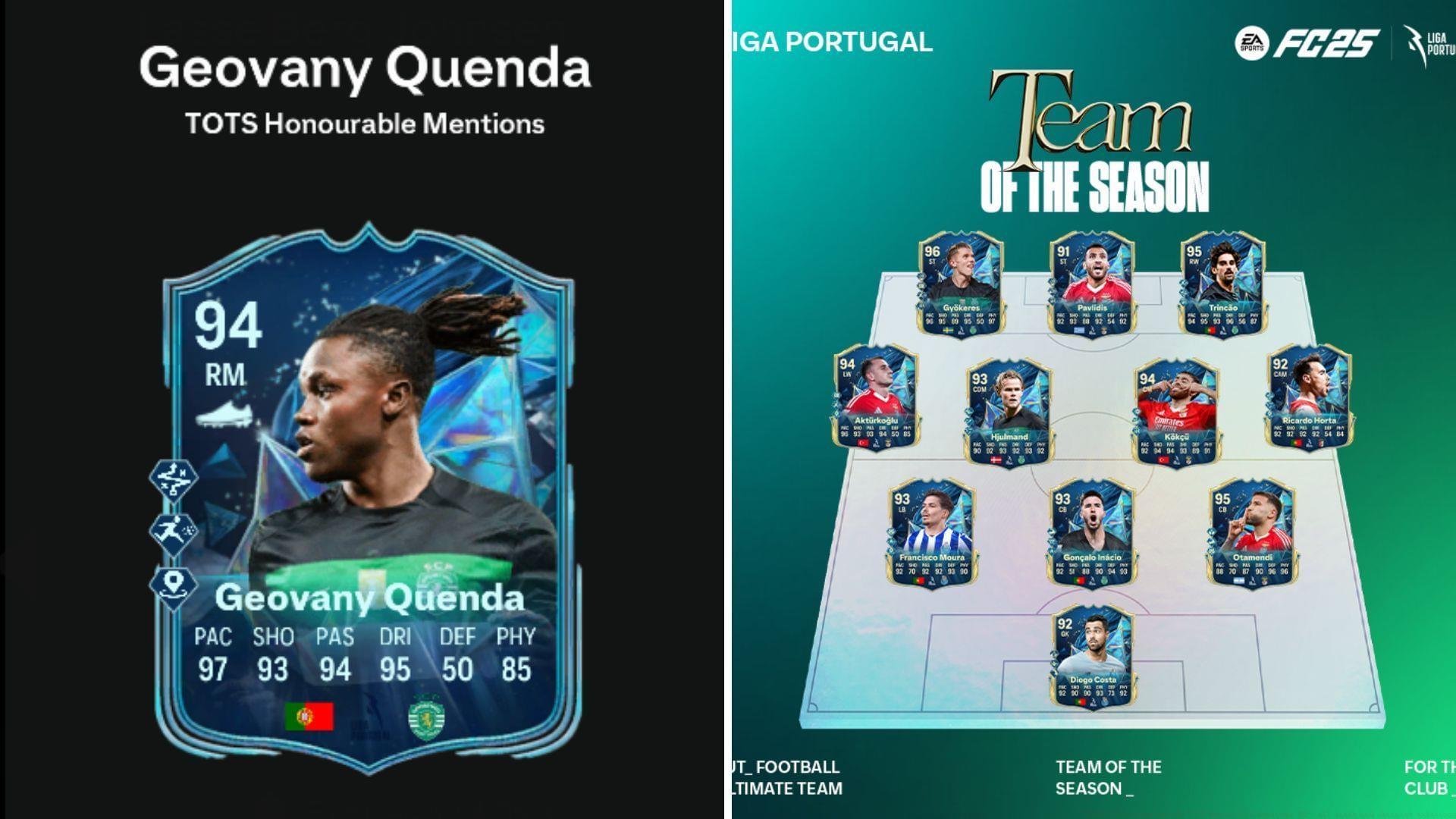 Geovany Quenda TOTS HM is now live (Image via EA Sports || Sportskeeda Gaming)