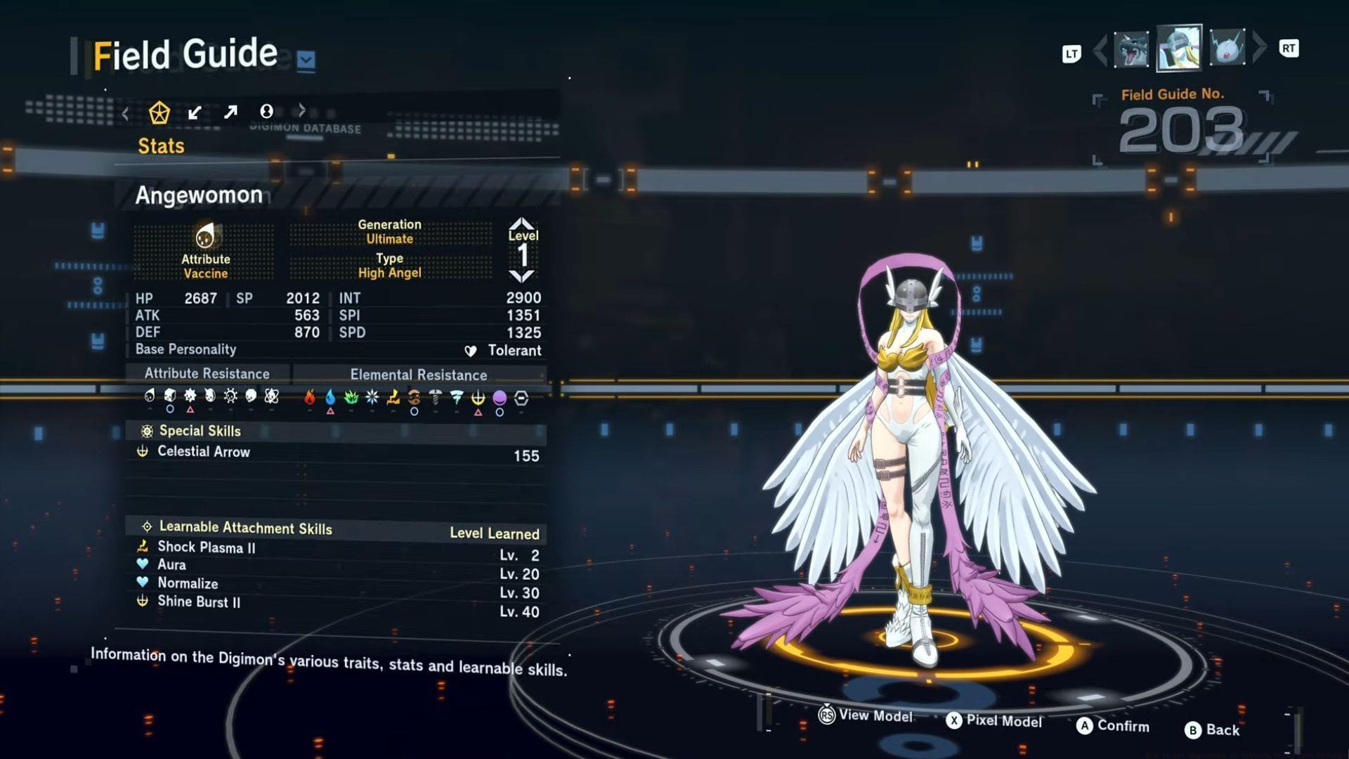 Angewomon in Digimon Story Time Stranger