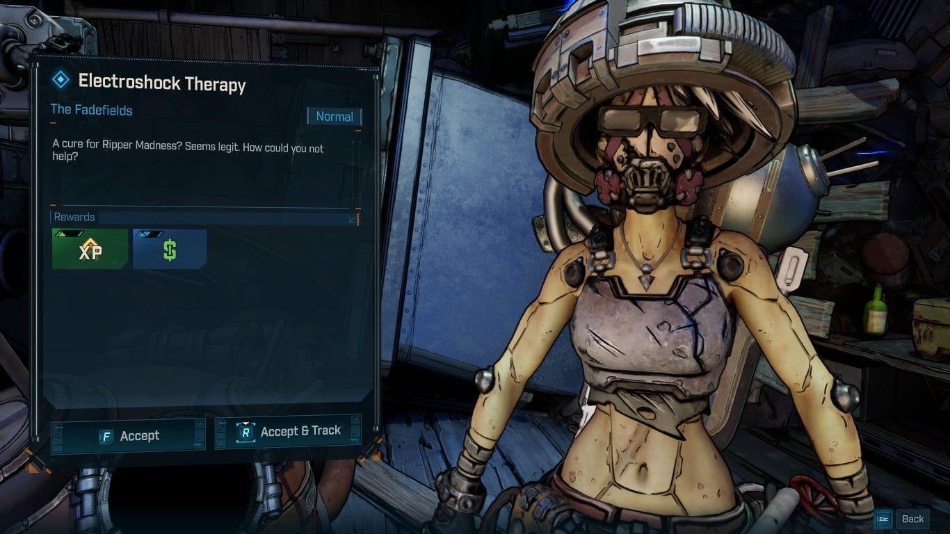 Electroshock Therapy in Borderlands 4 side quest guide (Image via 2K)