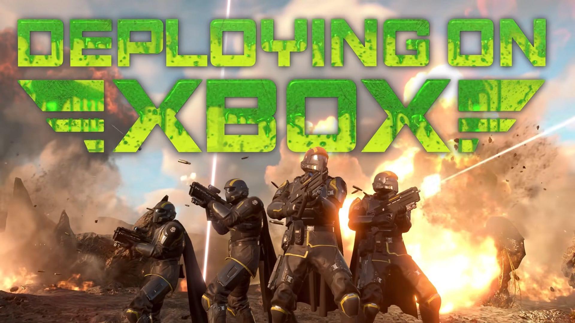 A still from Helldivers 2 Xbox trailer, Helldivers 2 coming to Xbox, Helldivers 2 Xbox, Helldivers 2 Xbox Series X/S, Helldivers 2 game pass