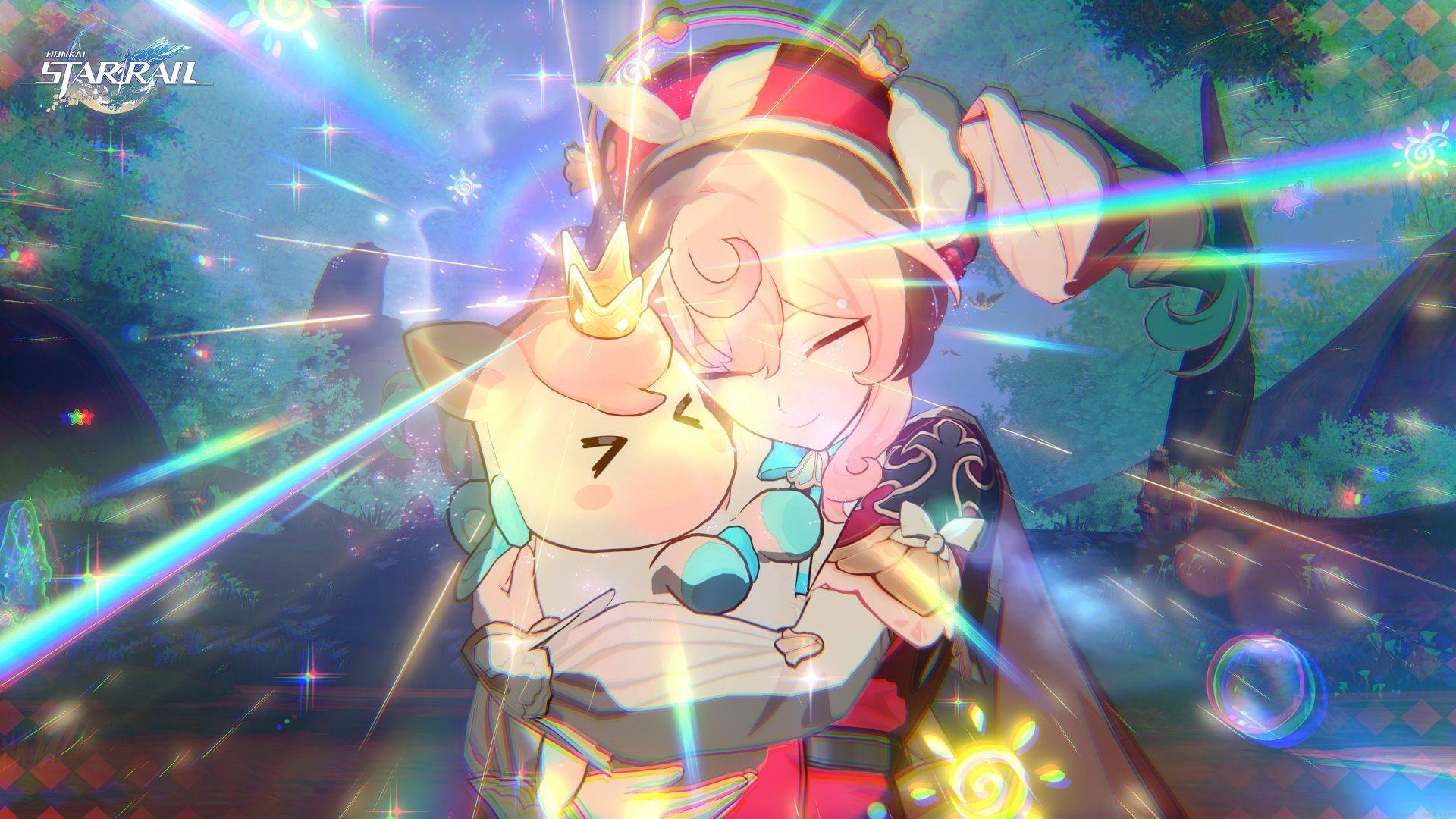 Hyacine and her memosprite in Honkai Star Rail (Image via HoYoverse)