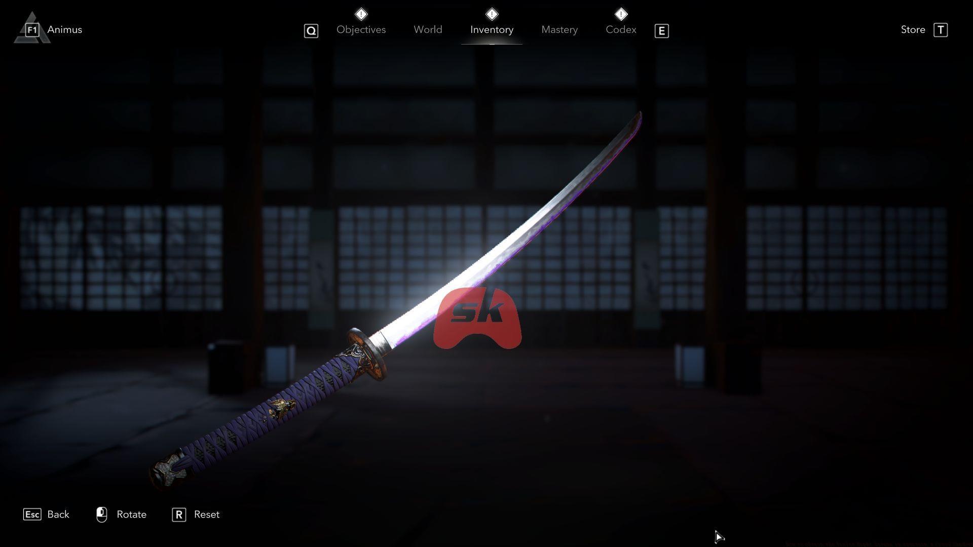 Steps to get the Violet Night Katana in AC Shadows (Image via Sportskeeda Gaming // Ubisoft)