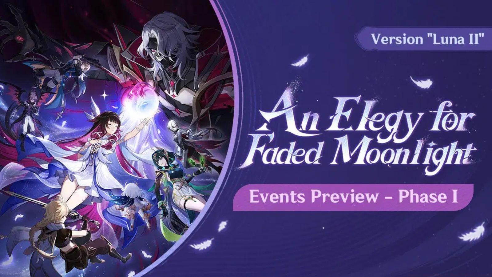 Genshin Impact Luna II Phase I events schedule