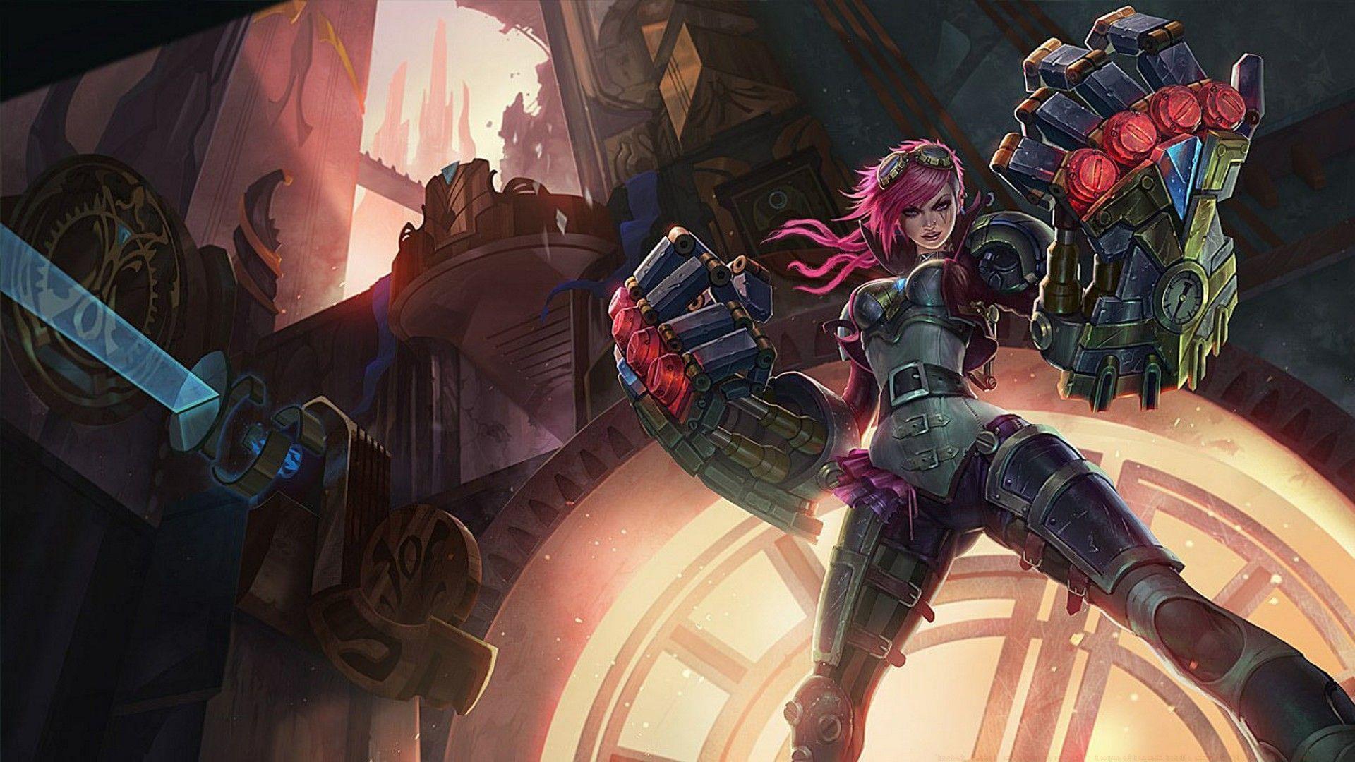 Default Vi in League of Legends (Image via Riot Games)
