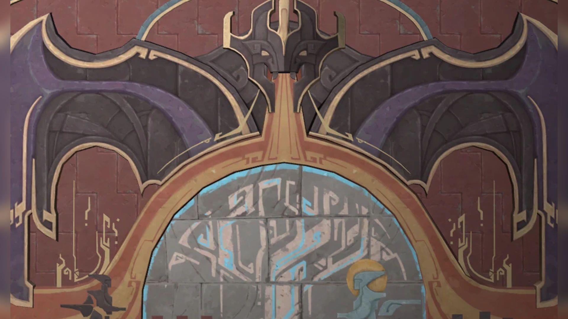 A mural of Nibelung in Ochknatlan (Image via HoYoverse)
