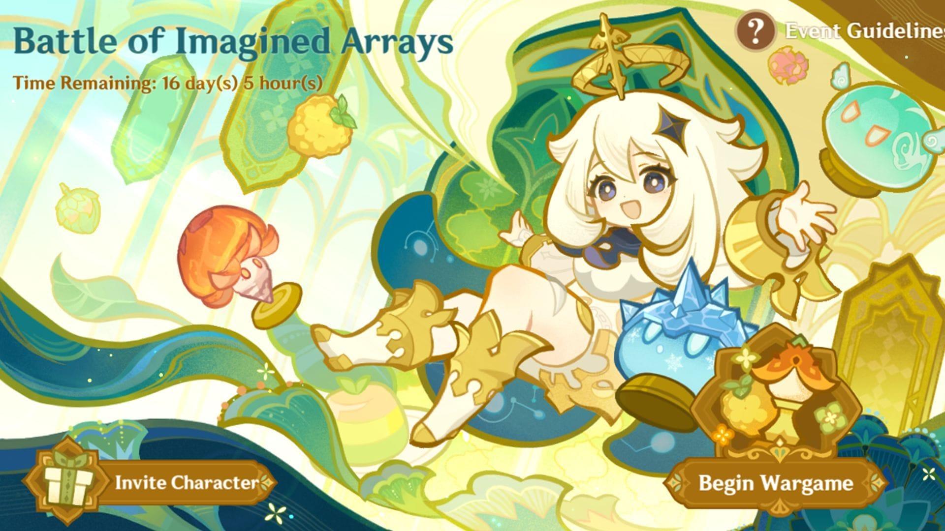 Guide on playing the Battle of Imagined Arrays event in Genshin Impact 5.7 (Image via Sportskeeda Gaming/HoYoverse)