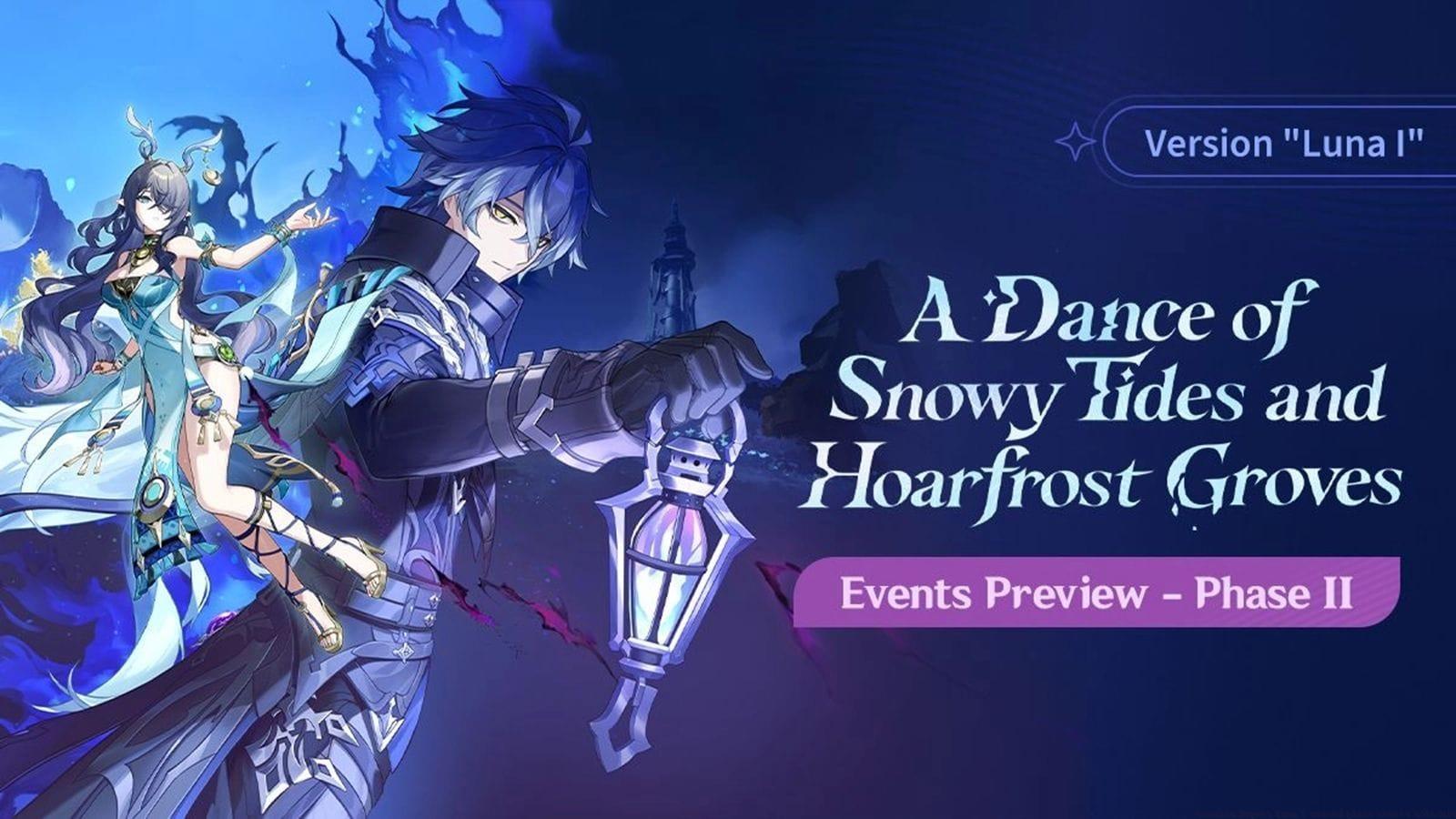 Version Luna I second half events schedule (Image via HoYoverse)