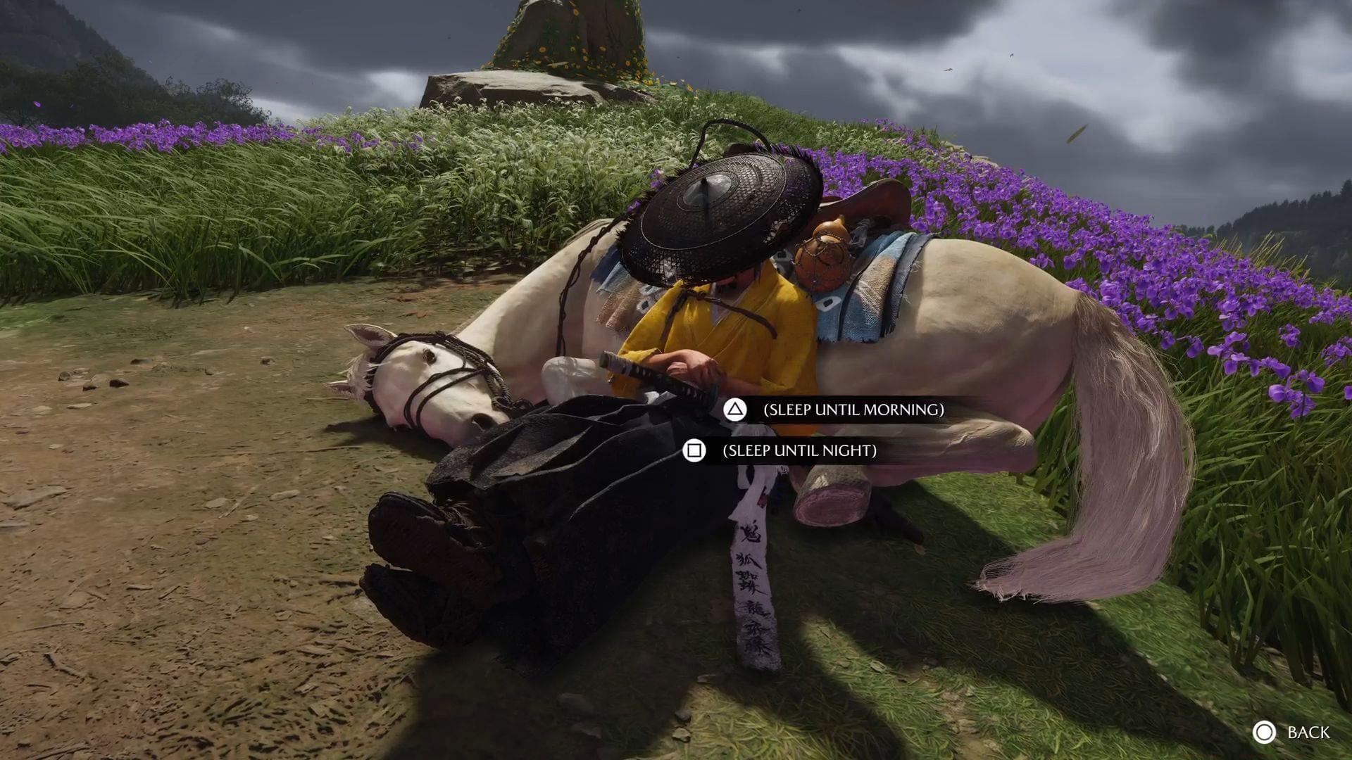 Exploring methods for skipping time in Ghost of Yotei (Image via Sucker Punch)