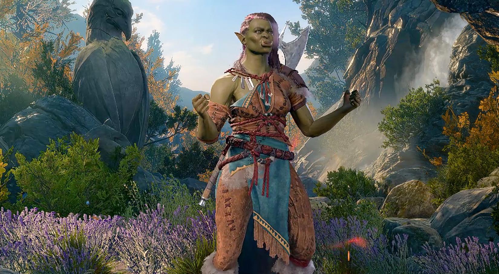 Baldur's Gate 3 Barbarian in the character creator