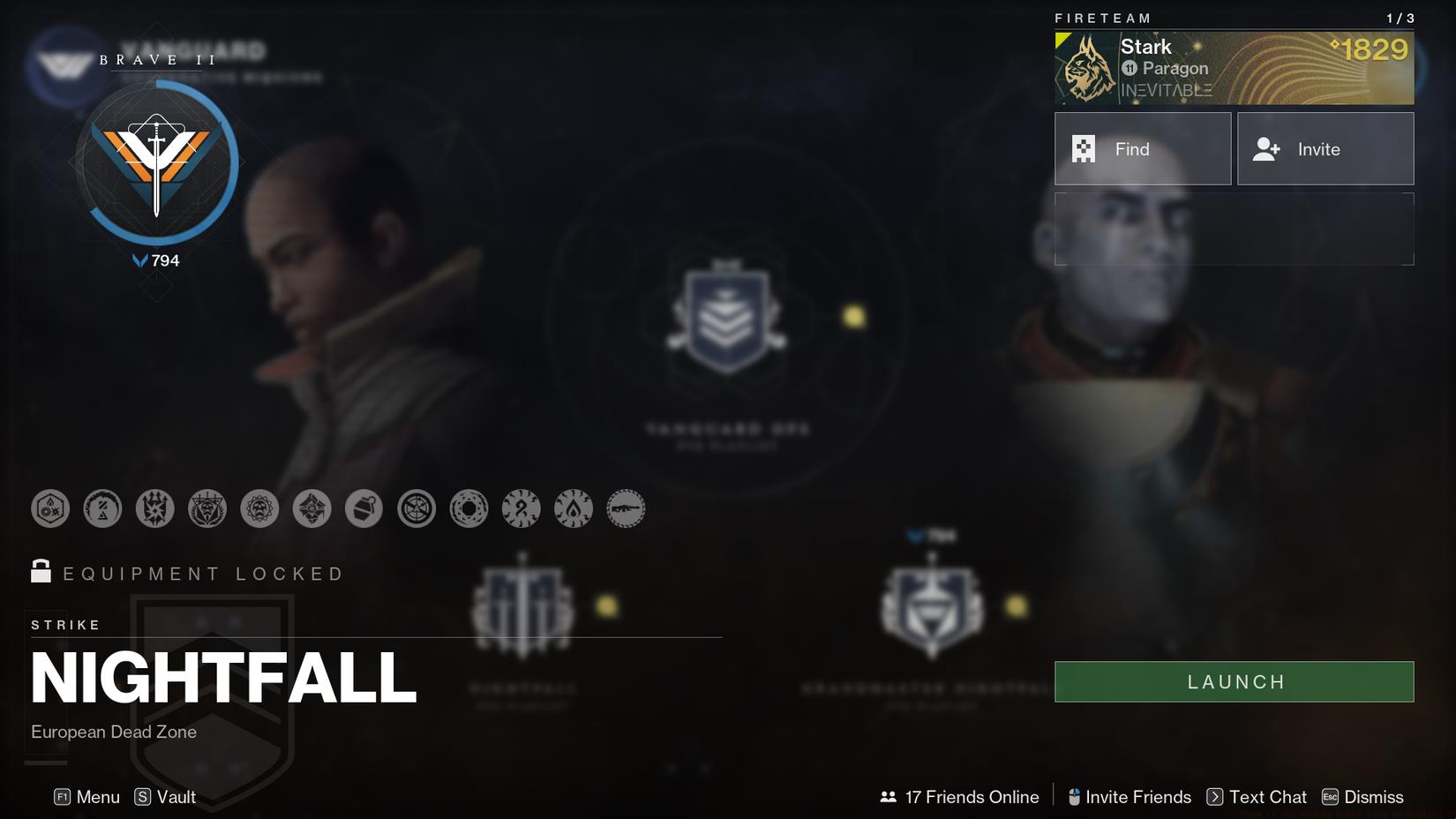 The Grandmaster Nightfall menu in Destiny 2: Season of the Wish