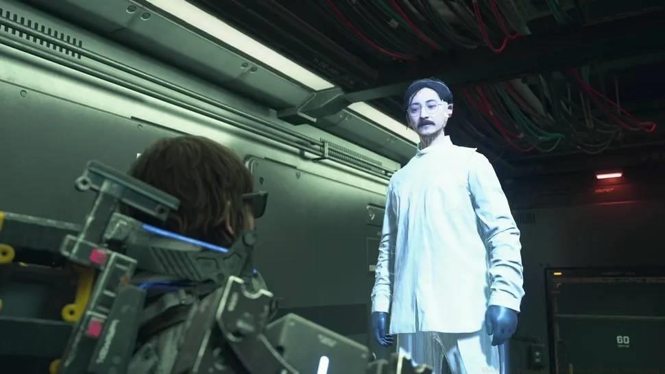 An image of the Inventor’s hologram in Death Stranding 2: On The Beach